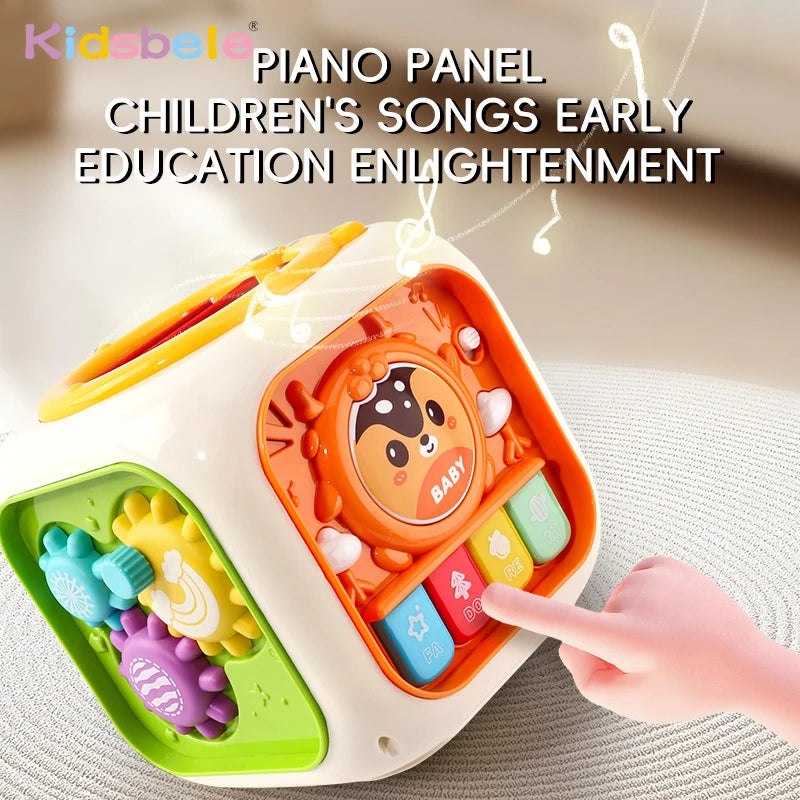 6-in-1 Musical Activity Cube - Montessori Learning Toy