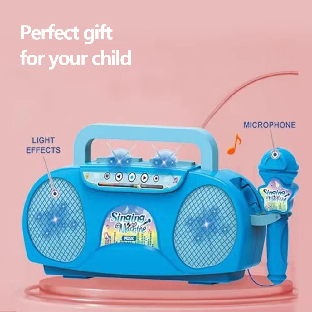 Kids Karaoke Microphone Toy with Lights and MP3 Connectivity