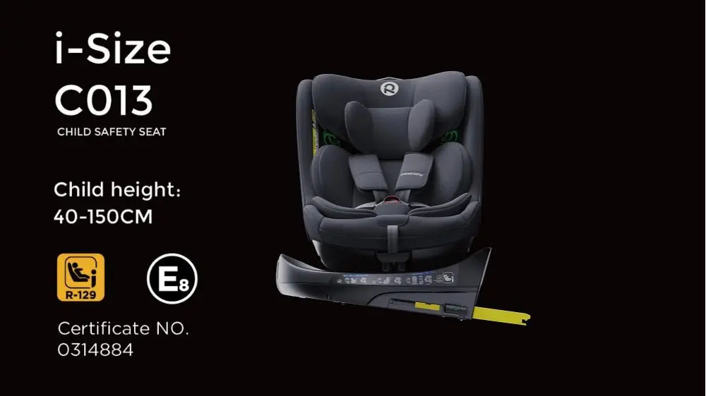 Child seat 360° ISOFIX rotating baby car seat, ECE R129/0-36 kg/0-12 years, 5-point seat belt
