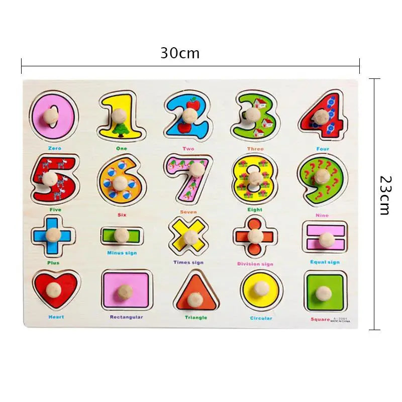 Wooden Mushroom Nail Hand Grab Puzzle - Educational Toy