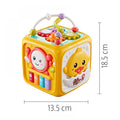 Six-Sided Baby Musical Hand Drum Toy - Yellow ABS
