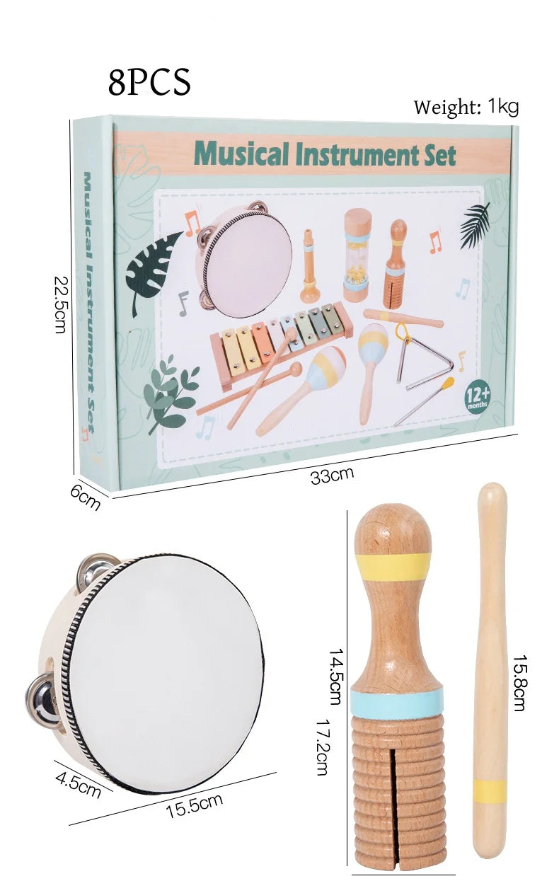 Montessori Wooden Musical Instruments Set for Toddlers