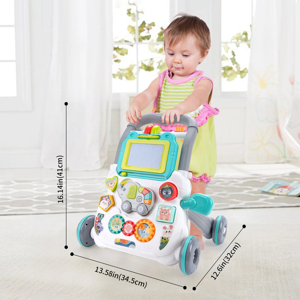 Baby Push Walker with Music and Drawing Board