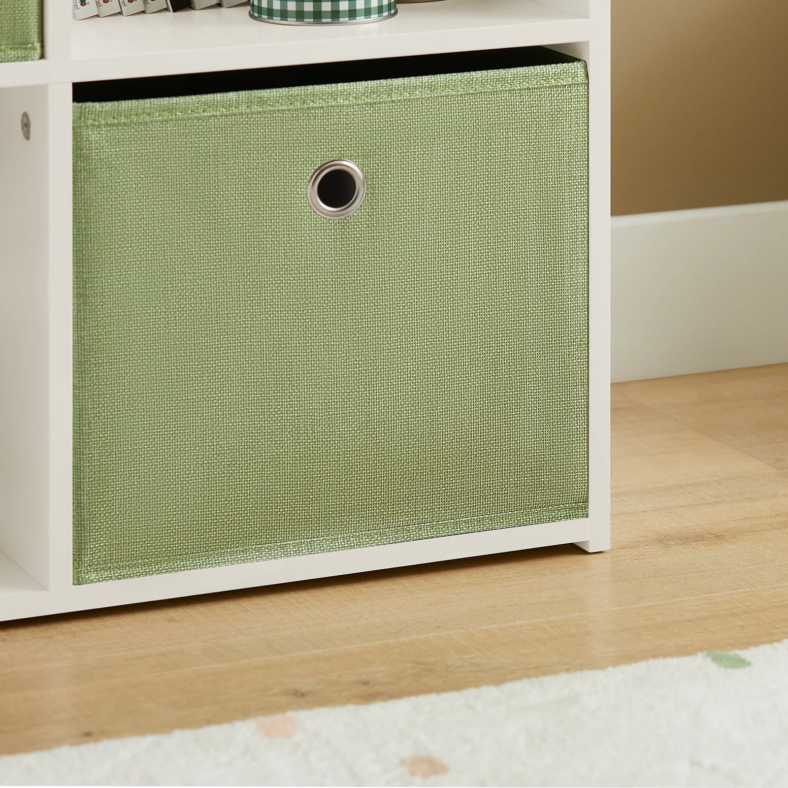 SoBuy KMB79-W Children 2 fabric boxing Bookshelf toys Organizer for CHILDREN'S room White BHT about 60x80x34cm