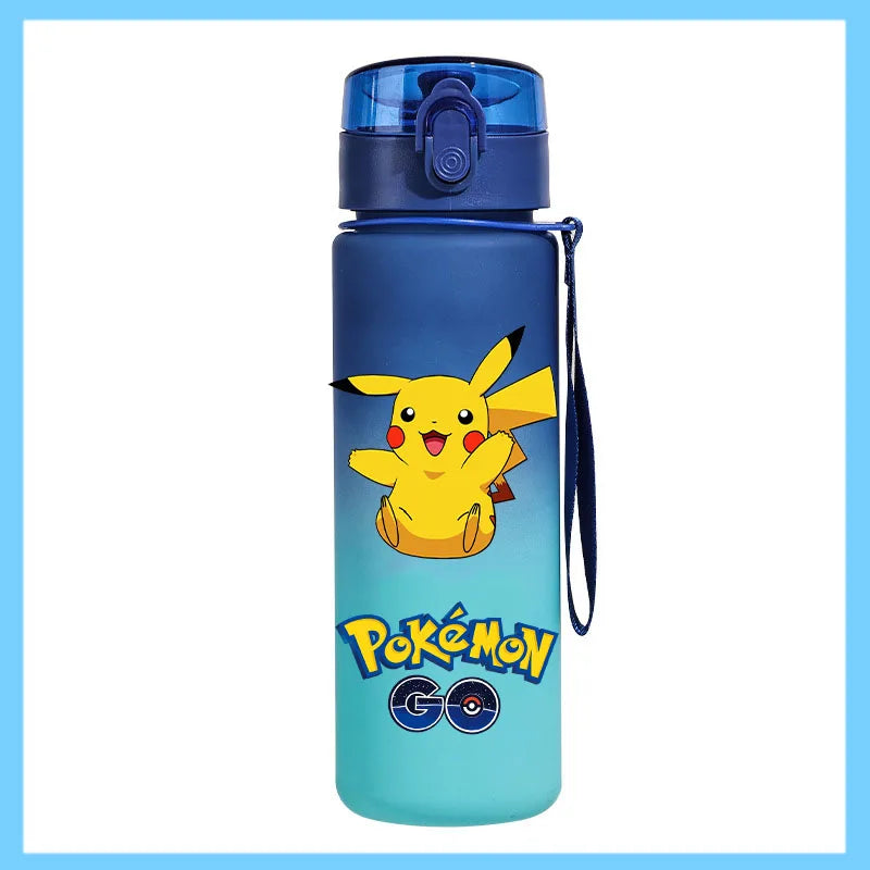 Pokémon 650ml Fitness Sports Direct Drinking Plastic Anti-drip Water Bottle Pikachu Eevee Capacity Water Cup Sports Water Bottle