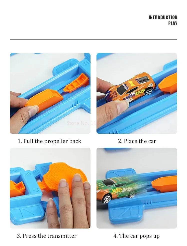 Hot Stunt Speed Car Wheels Model Racing Track DIY Assembled Rail Kits Catapult Rail Car Racing Boy Toys for Children Gift