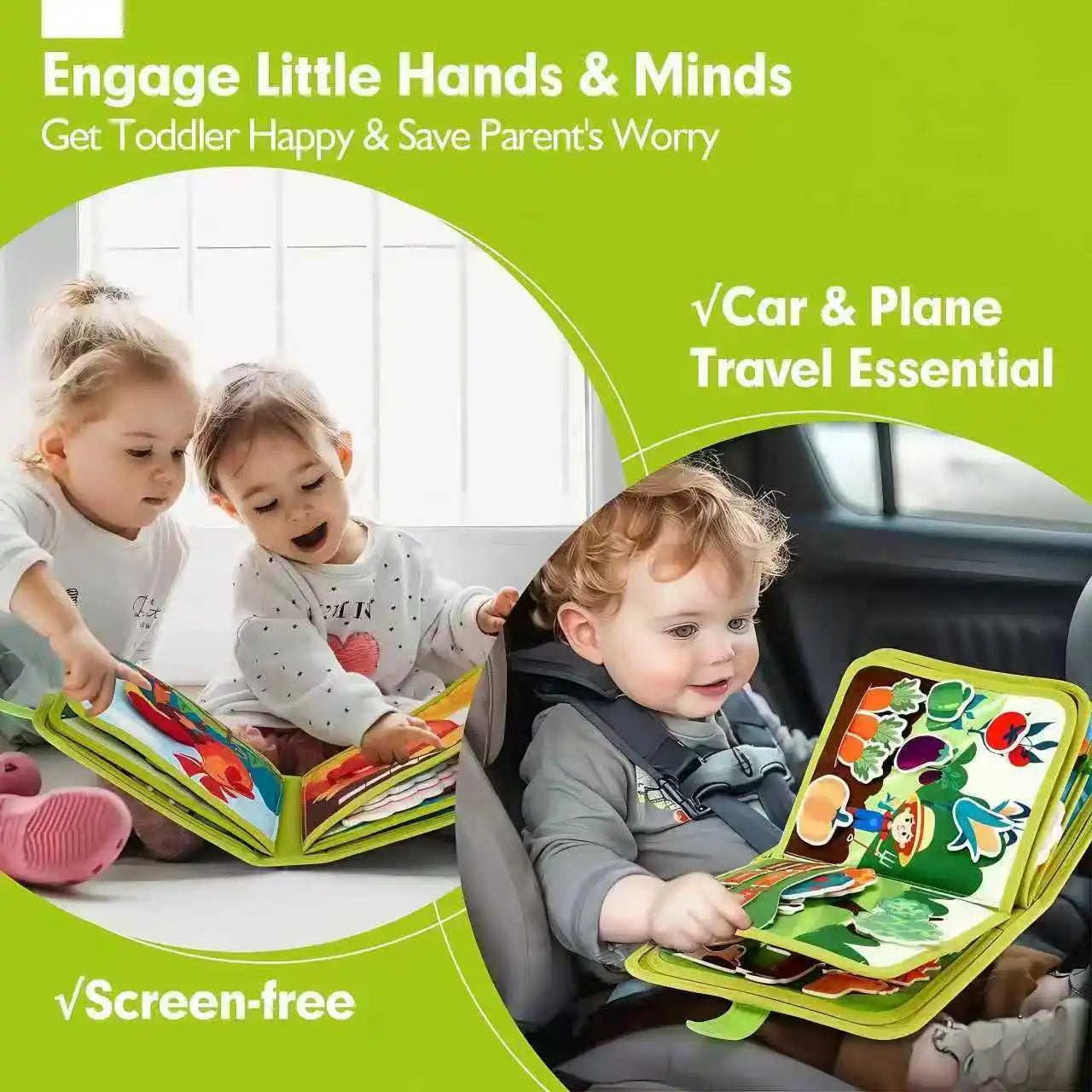 Gowinbaby Busy Board Felt Alphabet Learning Toy 3-6Y