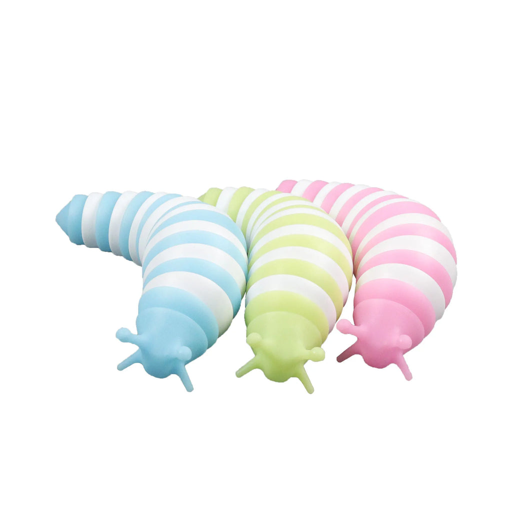 3D Slug Fidget Toy Colorful Slug Snail Creative Twist Anti Stress Toy All Ages Relief Anti-Anxiety Sensory Toys for Children