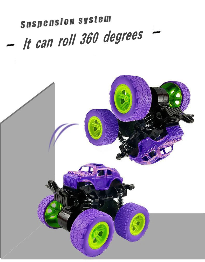 Rimi Linmy Inertia 4WD Off-Road Stunt Toy Car - ABS Plastic
