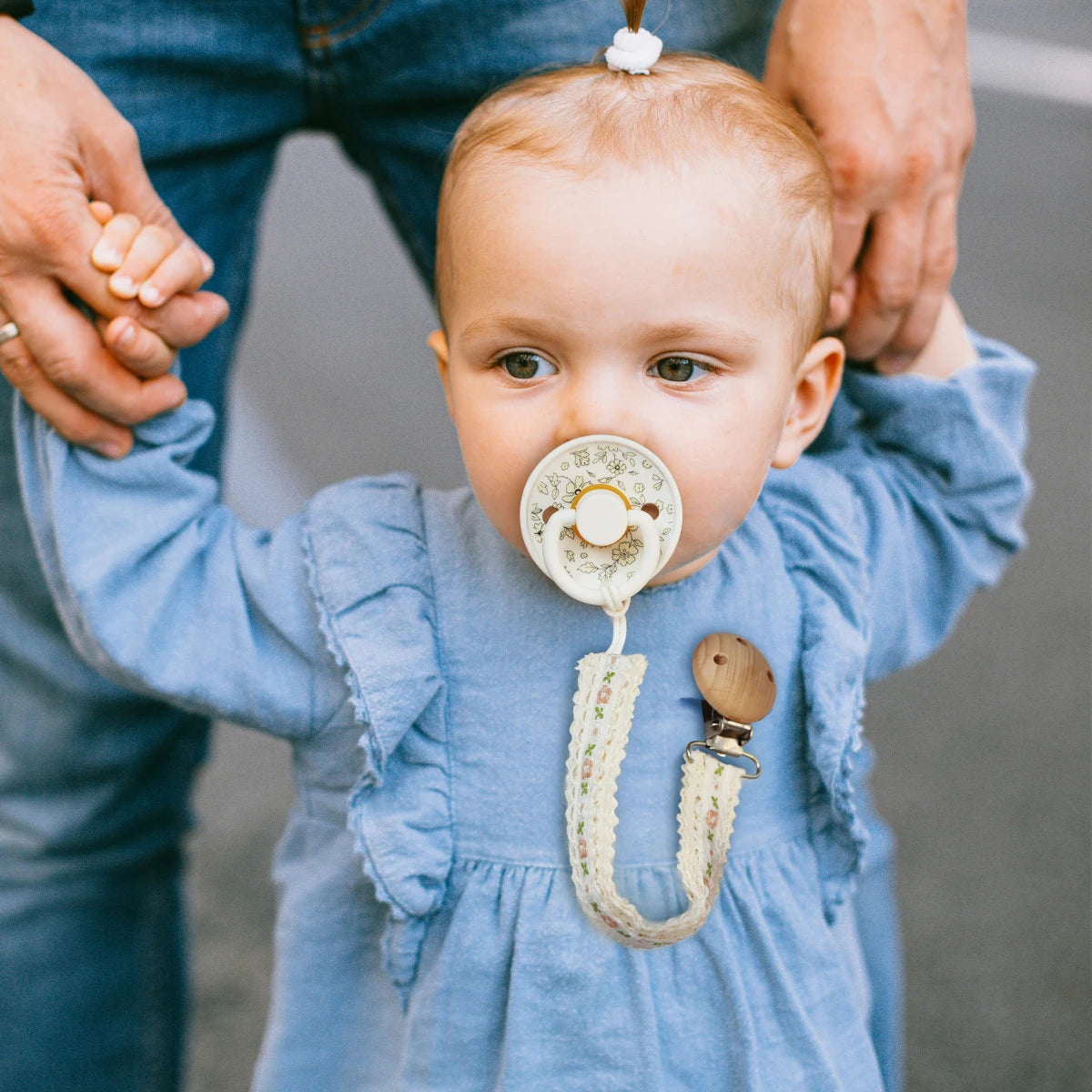 Floral Newborn Pacifier - Latex Rubber