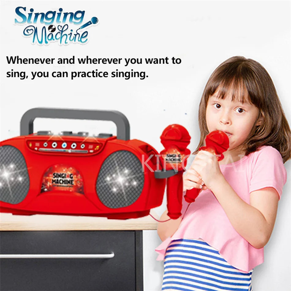 Kids Karaoke Microphone Toy with Lights and MP3 Connectivity