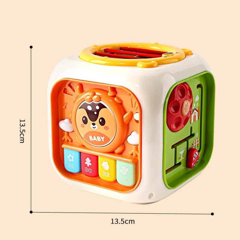 6-in-1 Musical Activity Cube - Montessori Learning Toy