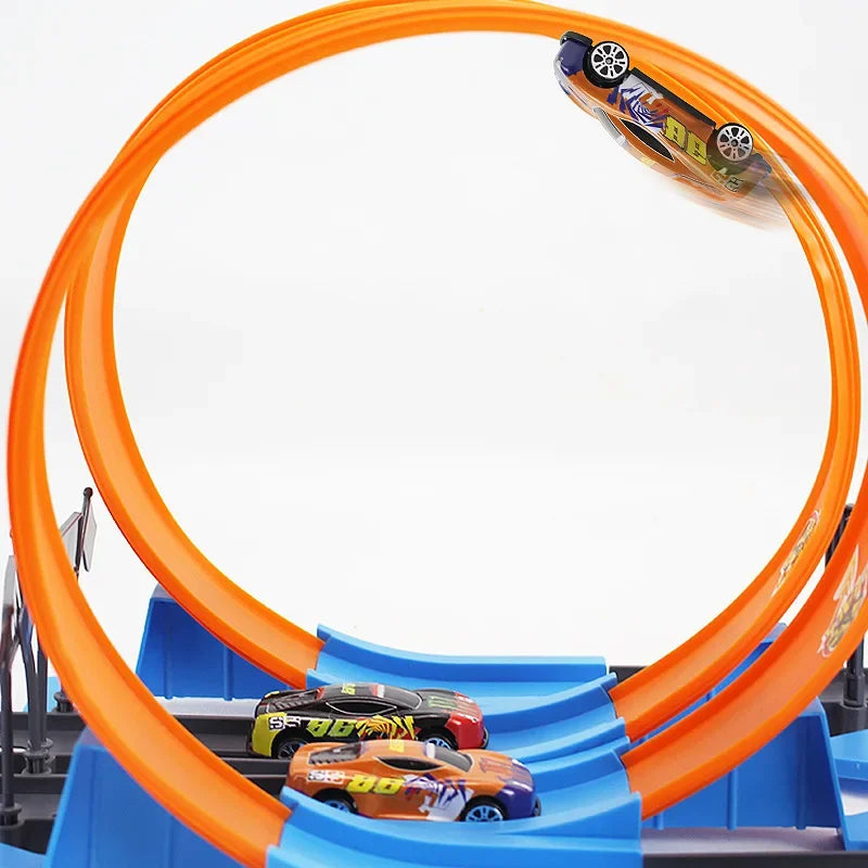 Hot Stunt Speed Car Wheels Model Racing Track DIY Assembled Rail Kits Catapult Rail Car Racing Boy Toys for Children Gift