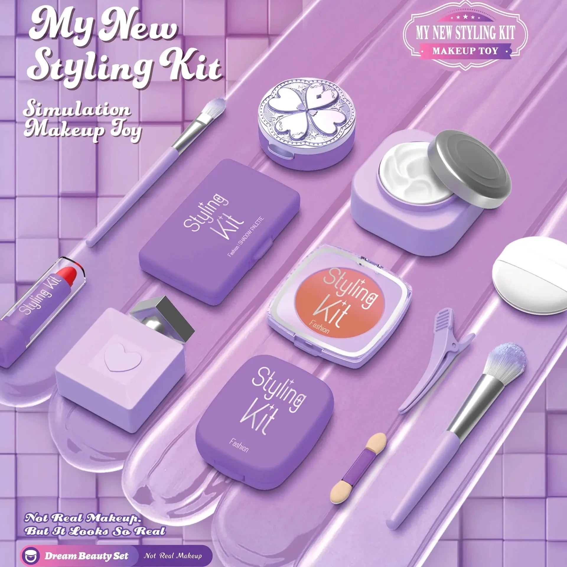 New Children's Pretend Play Makeup Toy Set Safe and Non-toxic Simulation Little Girl Makeup Toy Girl Birthday Gift