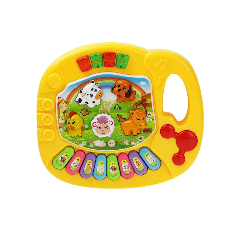 Baby Musical Piano Keyboard Toy with Animal Sounds and Lights