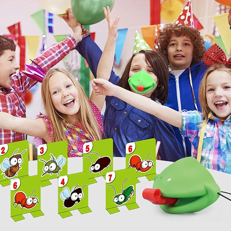 Chameleon Mask Catch Bugs Family Board Game - Kids Party Toy