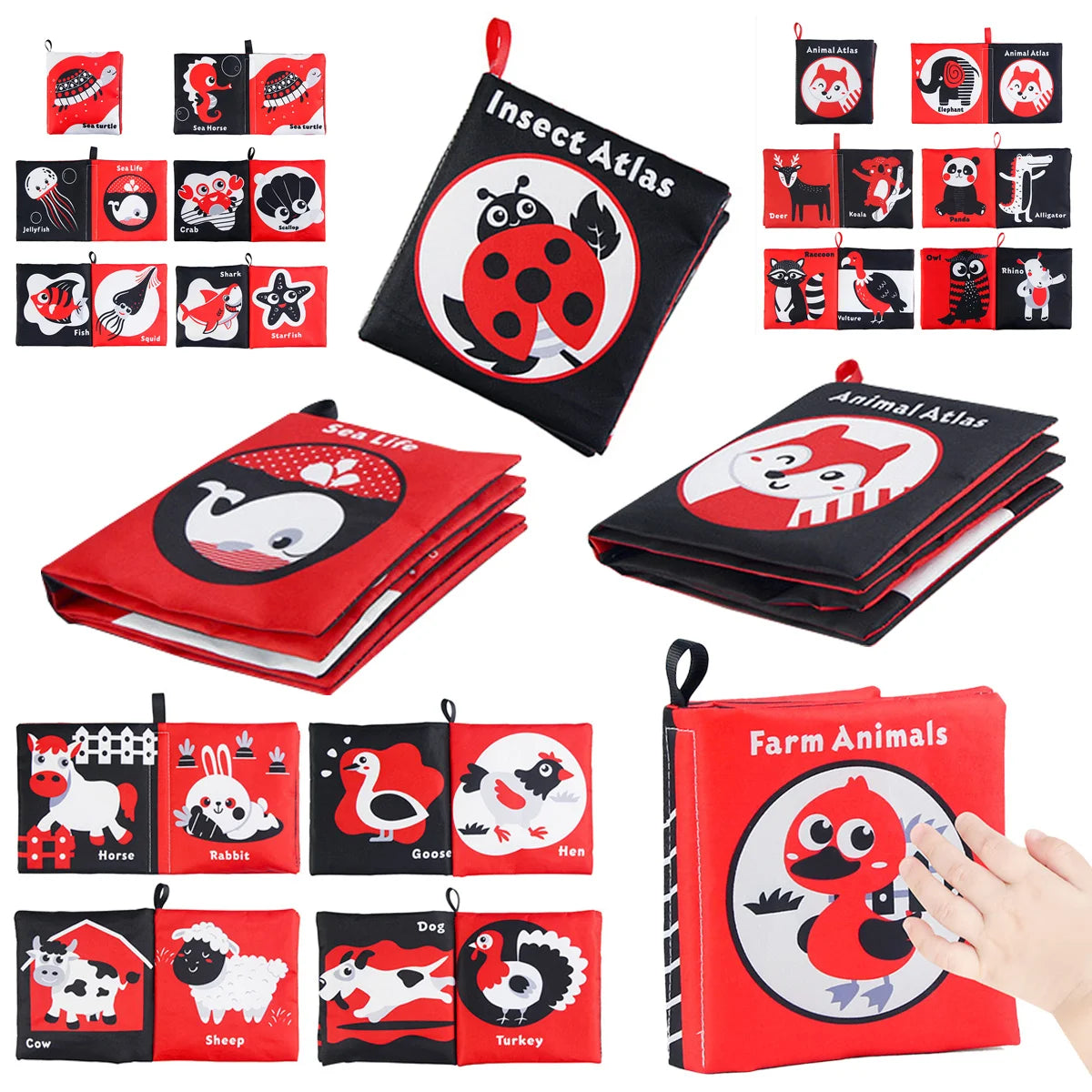 Soft Cloth Baby Book - Early Education Tactile Toy