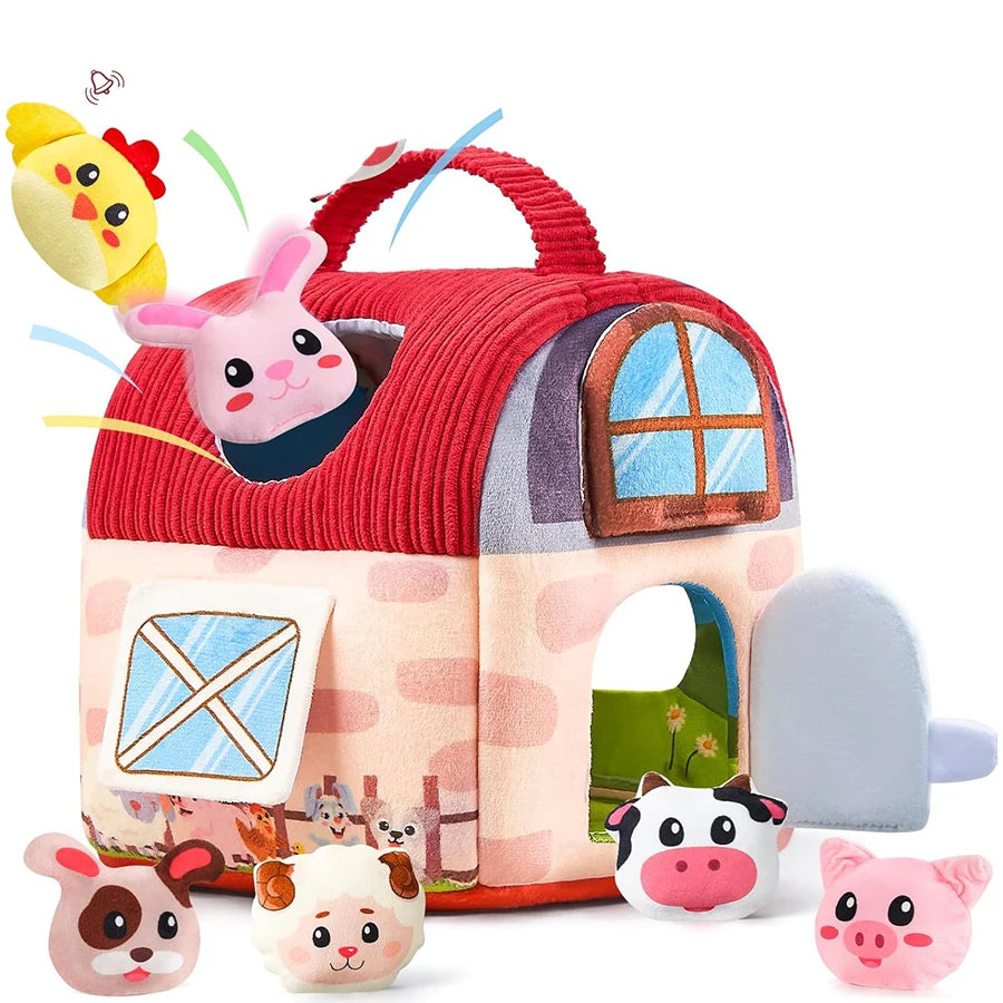 Yokibo Soft Baby Beehive Sensory Toy with 5 Plush Bees