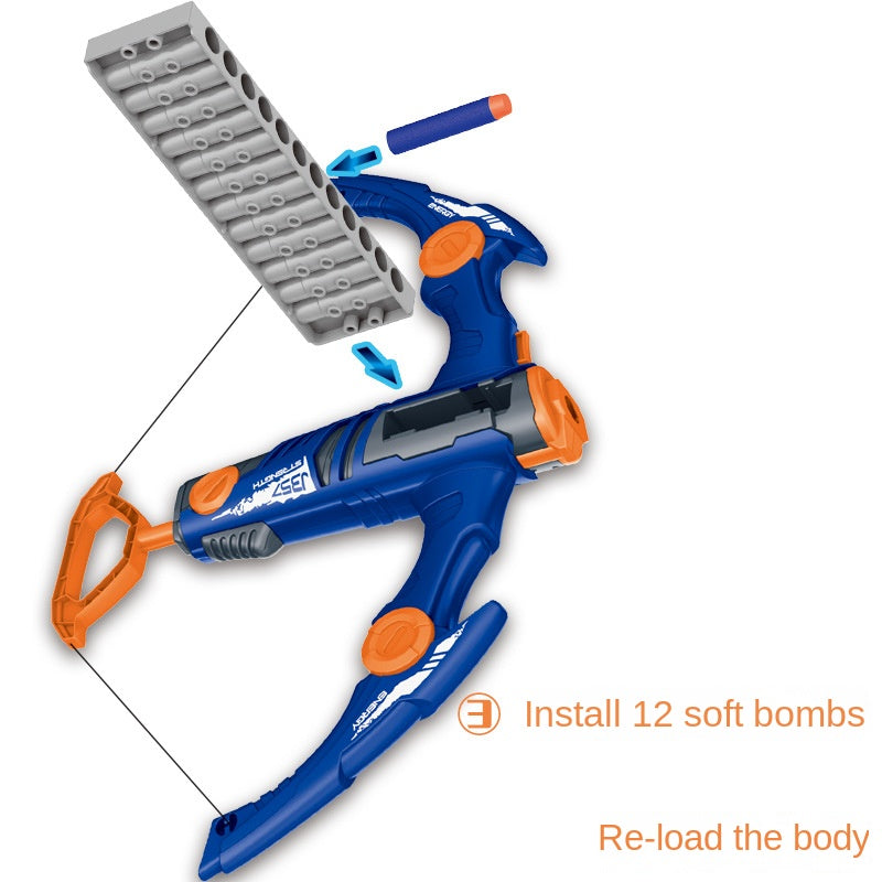 Kids Toy Crossbow - 12 Continuous Soft Dart Launcher