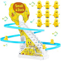 Electric Duck Climbing Stairs Toy with LED Music