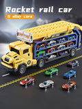 3D Rail Car - Over the Track, High Impact Flying Car - Transformed Inertial Car Puzzle Power Car Toy Set - Alloy Car Toy Set