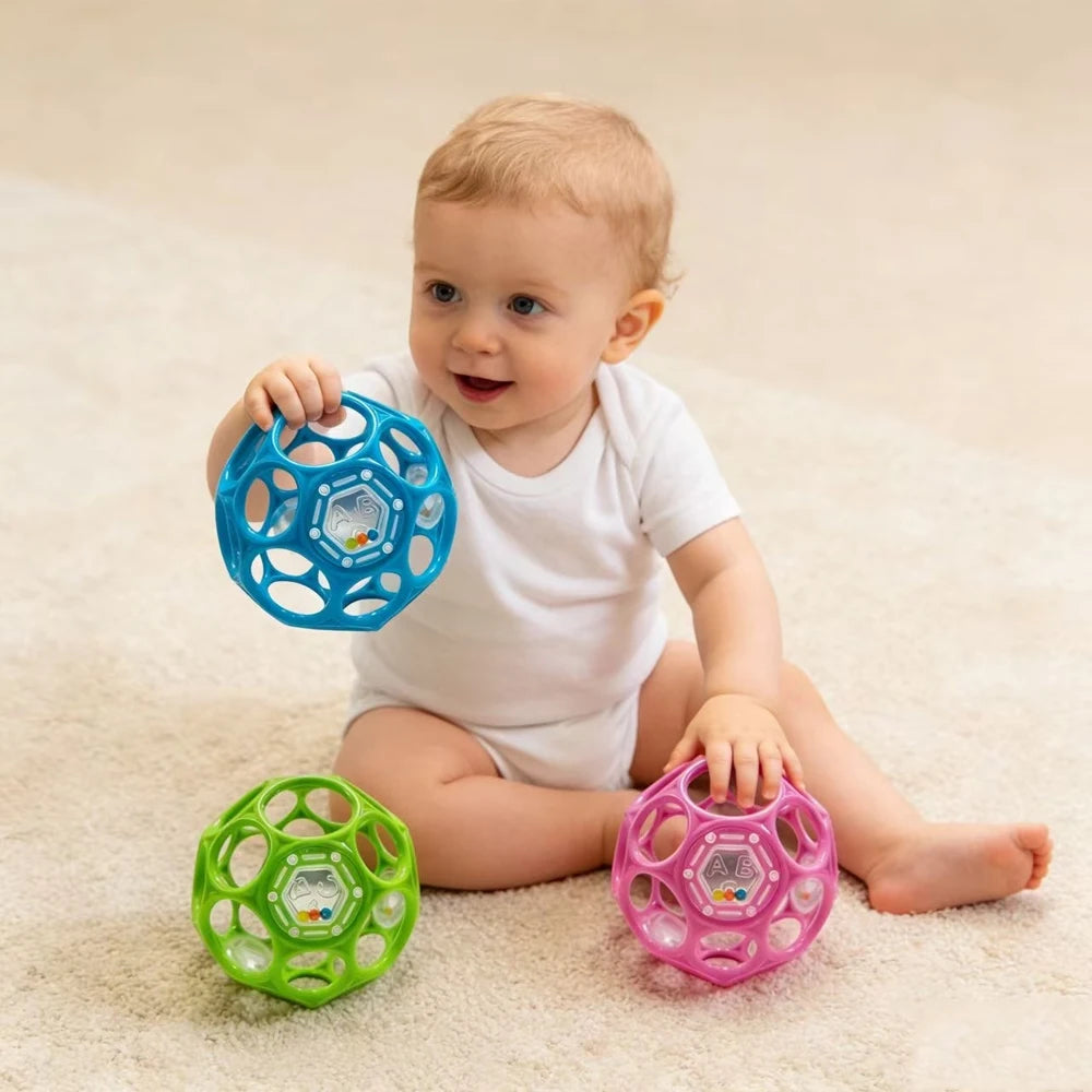 Baby Hollow Sensory Ball Rattle Toy 3.74IN