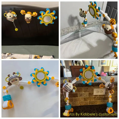 Adjustable Baby Stroller Arch Toy - Spinner Sensory Mobile