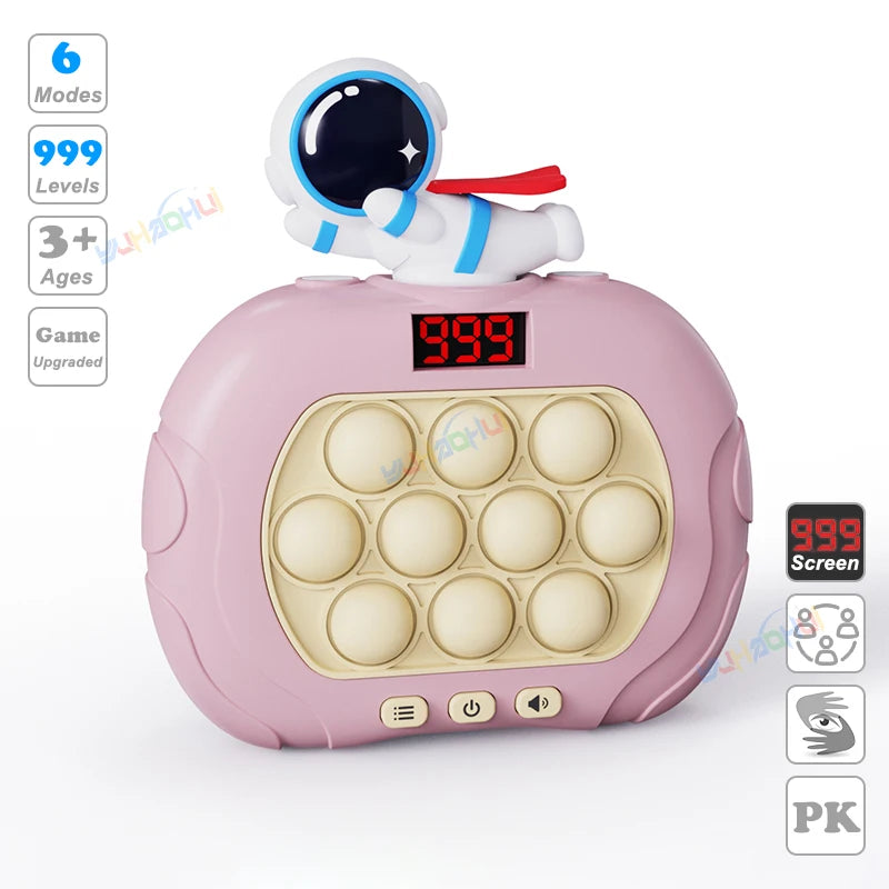 999 Level Electronic Pop Push Quick Push Game Console with LED Display Screen, Suitable for Adult and Child Fidget Toy Christmas