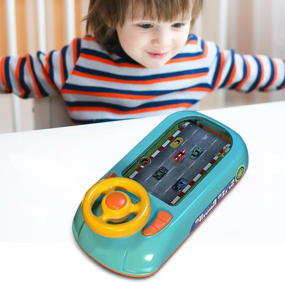 Toddler Simulated Driving Racing Car Game with Sound Interactive Simulation Racing Toy Car Racing Adventure Toy for Boys 4-6