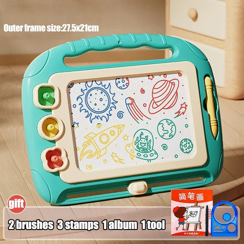 Cartoon Drawing Board Baby Puzzle Magnetic Writing Board Toy Graffiti Magnetic Drawing Board Montessori Toy for Children Gift