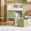 SoBuy KMB79-W Children 2 fabric boxing Bookshelf toys Organizer for CHILDREN'S room White BHT about 60x80x34cm