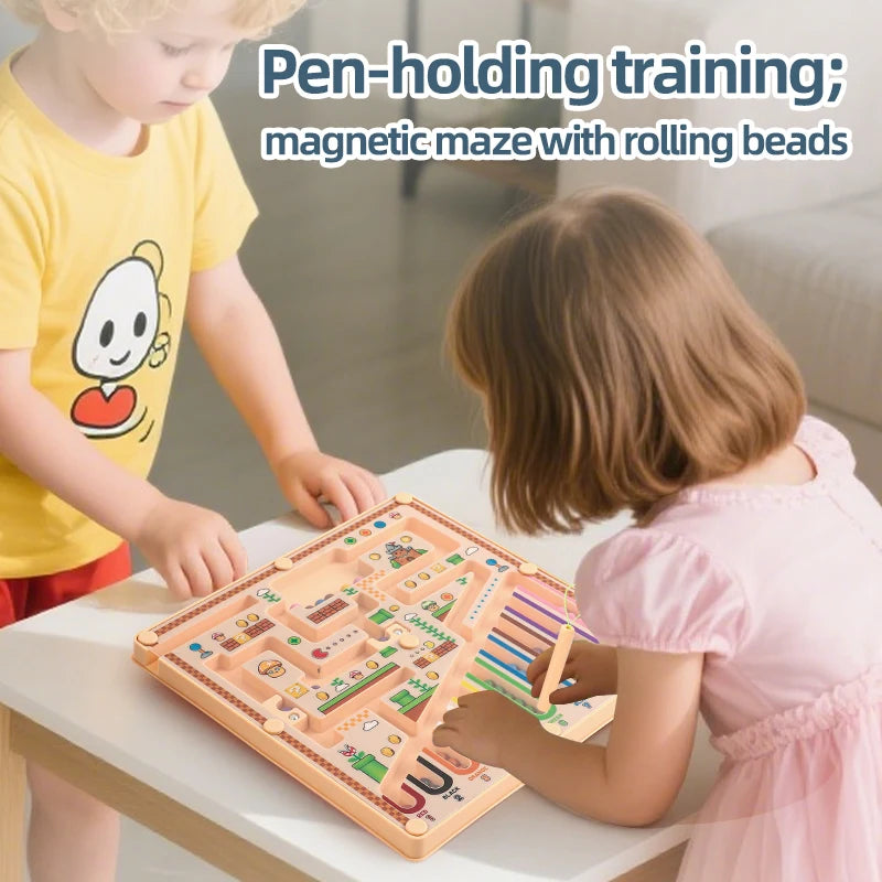 Magnetic Maze Puzzle Toy - Educational Logic & Math Game