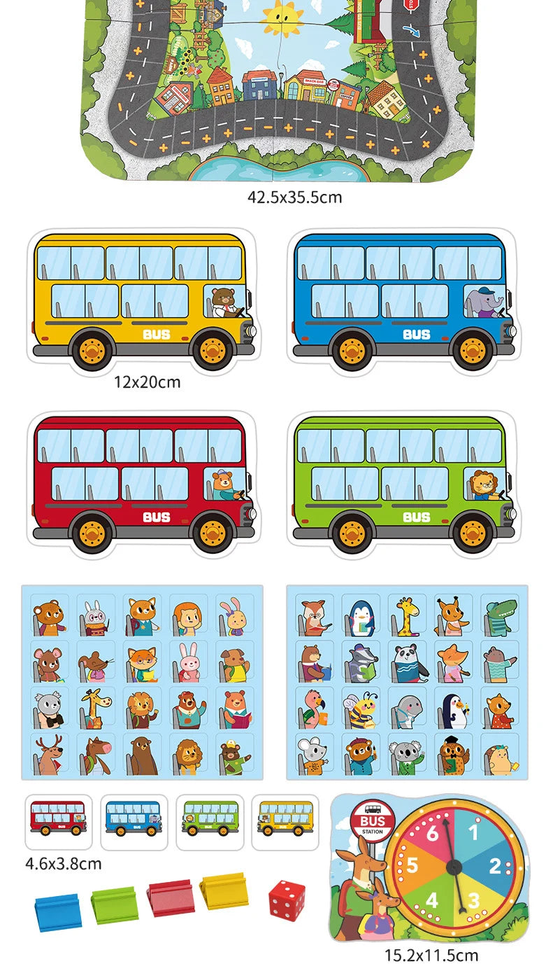 Children Addition and Subtraction Tabletop Game Parent-child Board Early Educational Cognitive Transportation Toys
