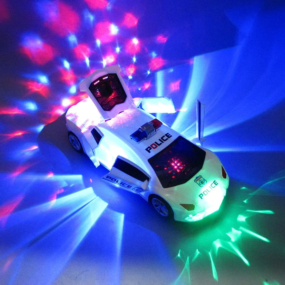 2025 New Electric Dancing Deformation Rotating Universal Police Car Boy Toy Children Girl Music Luminous Car