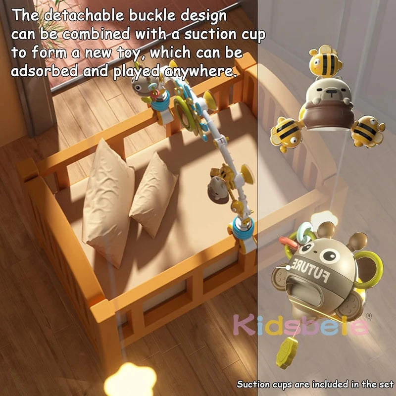 Adjustable Baby Stroller Arch Toy - Spinner Sensory Mobile