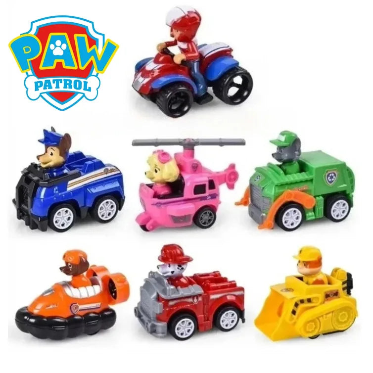 Paw Patrol Set of 9 Friction Cars with Removable Figures  New Product Paw Patrol - 9 Friction Cars with Characters