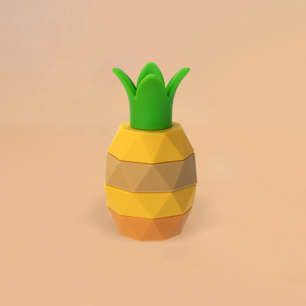 Soft Silicone Fruit Stacking Blocks - Montessori Baby Teether Toy