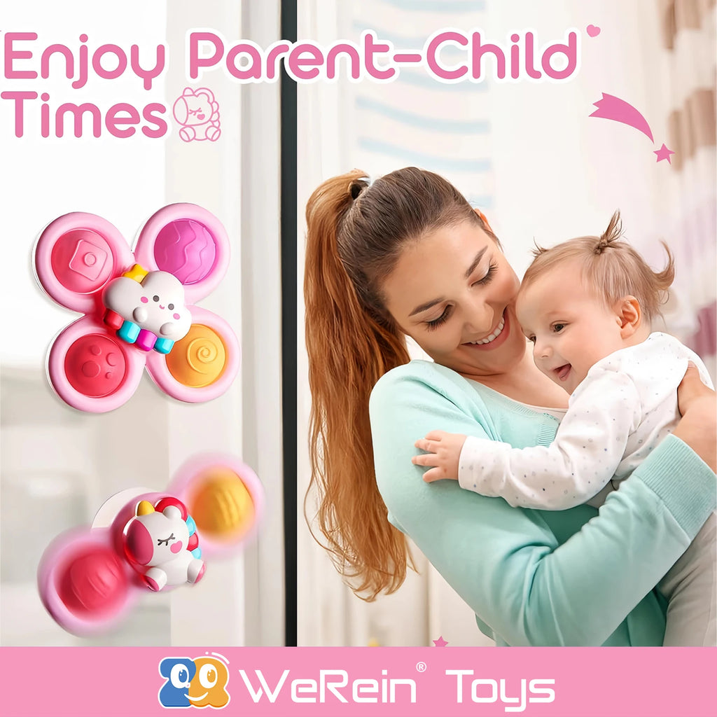 Werein Suction Cup Spinner Sensory Fidget Toys for Toddlers