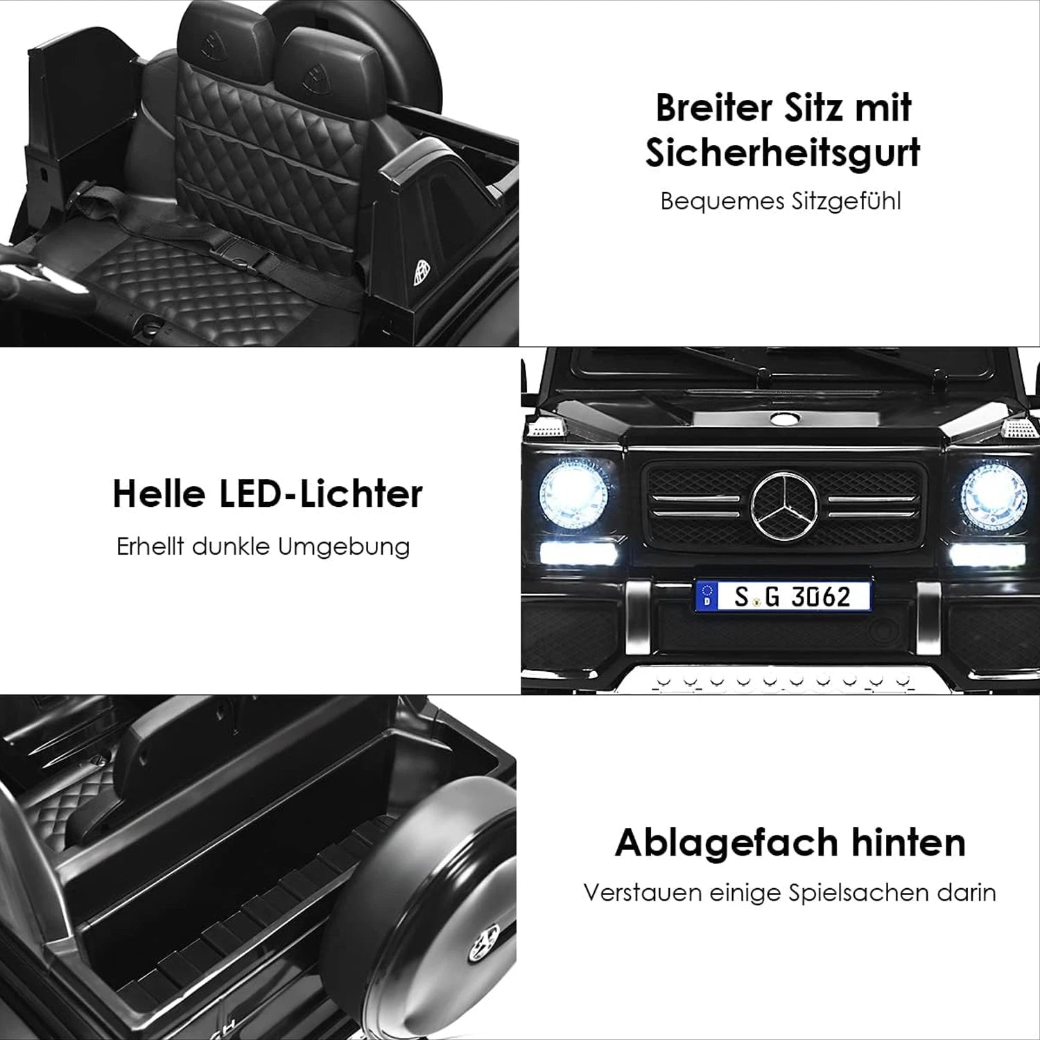Goflame Mercedes-Benz Maybach 12V Kids Ride-On Car with Remote