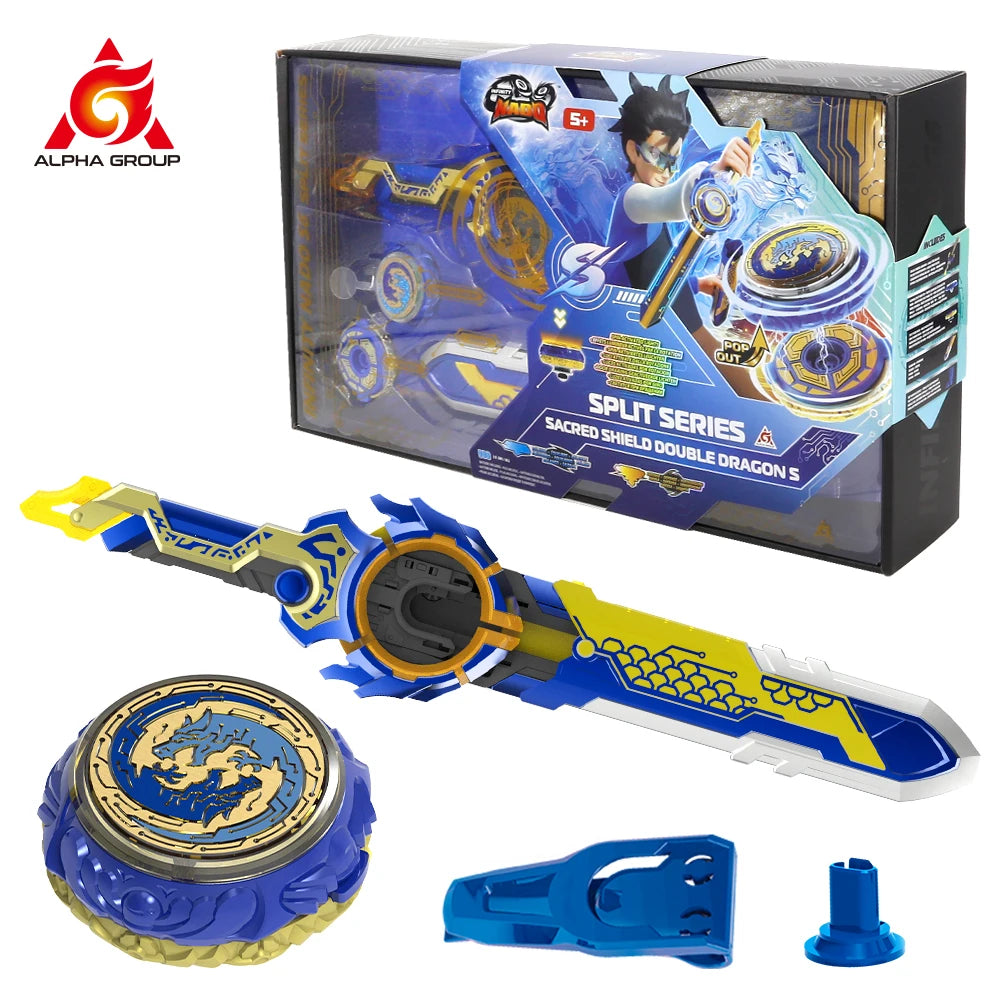 Infinity Nado 6 Power Pack - Spirit Wind Panda Upgraded Metal Spinning Top Gyro ,39cm Sword Launcher Kid Toy Birthday Gift