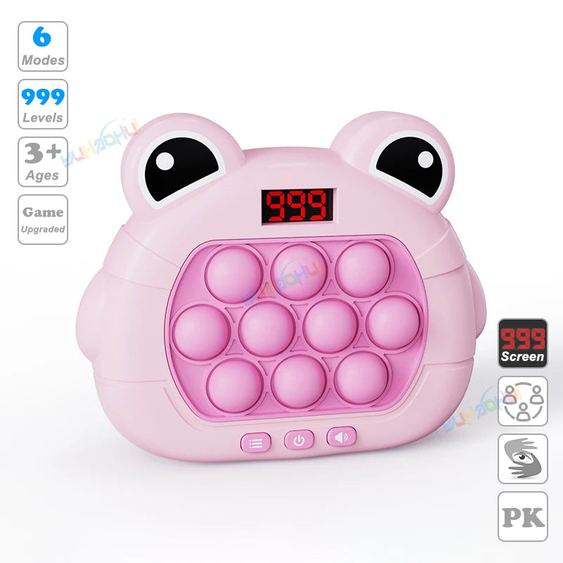 999 Level Electronic Pop Push Quick Push Game Console with LED Display Screen, Suitable for Adult and Child Fidget Toy Christmas