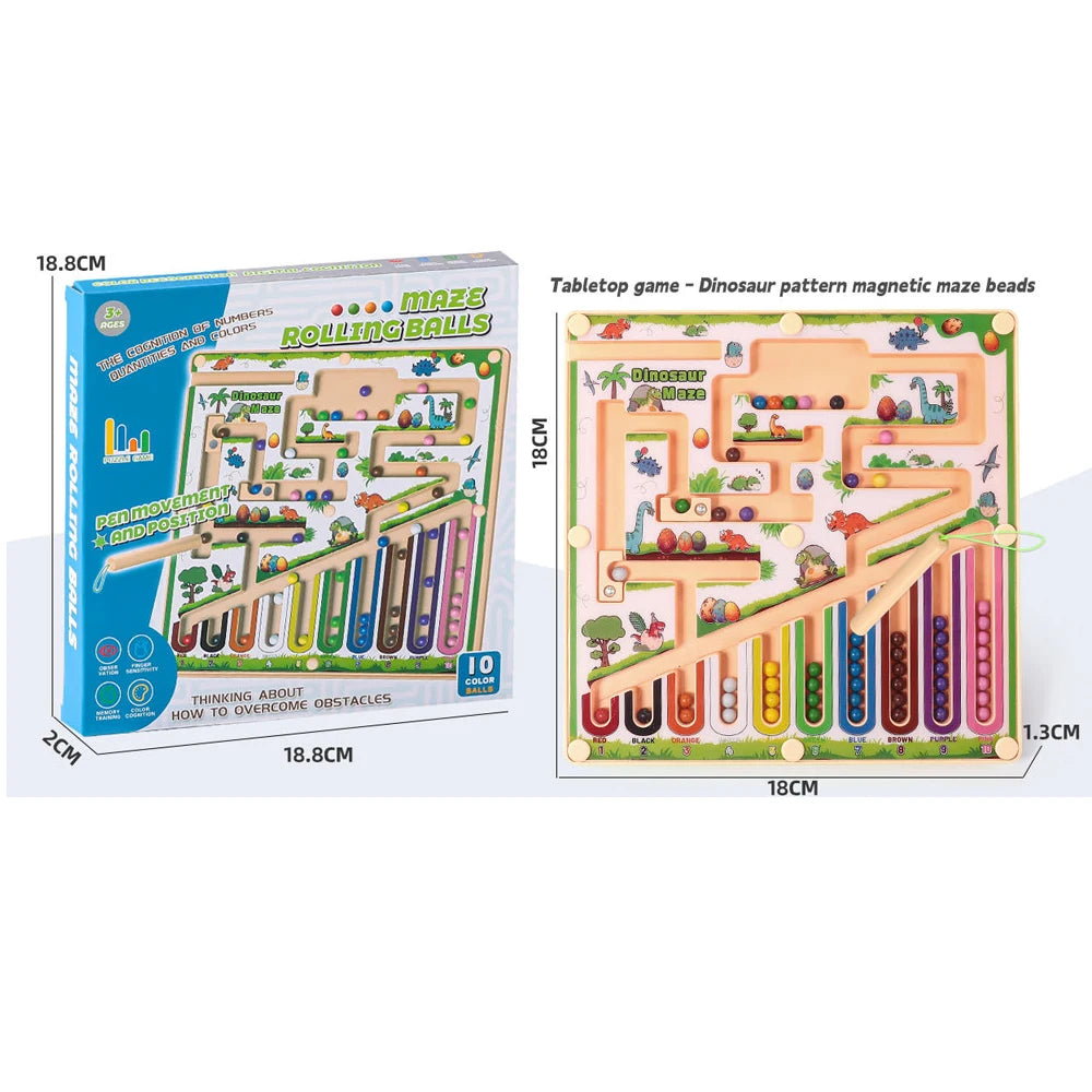 Magnetic Maze Puzzle Toy - Educational Logic & Math Game