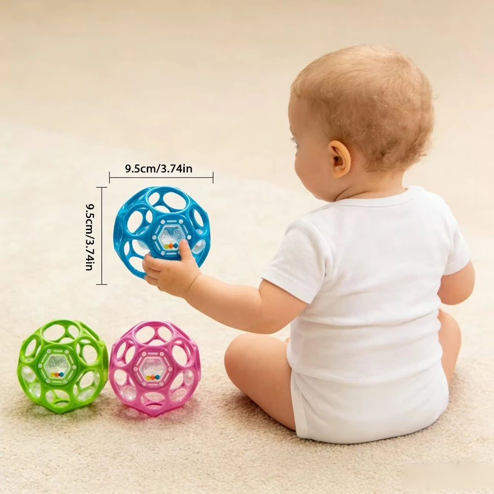 Baby Hollow Sensory Ball Rattle Toy 3.74IN