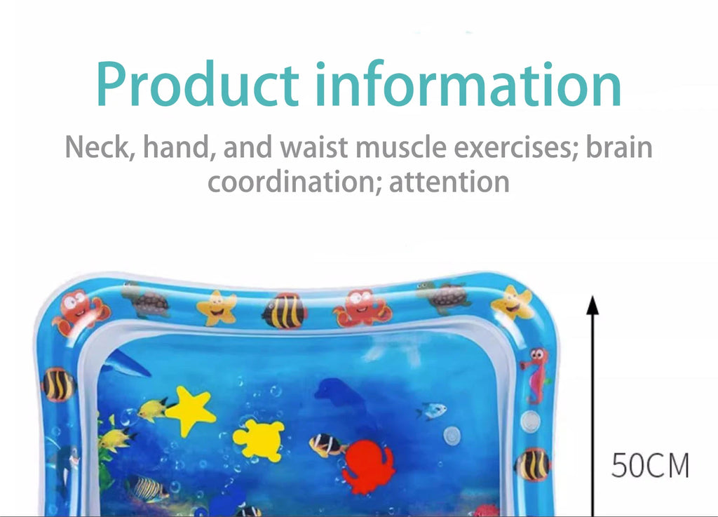 Tummy Time Inflatable Water Play Mat - 66x50cm PVC