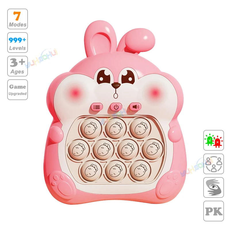 999 Level Electronic Pop Push Quick Push Game Console with LED Display Screen, Suitable for Adult and Child Fidget Toy Christmas