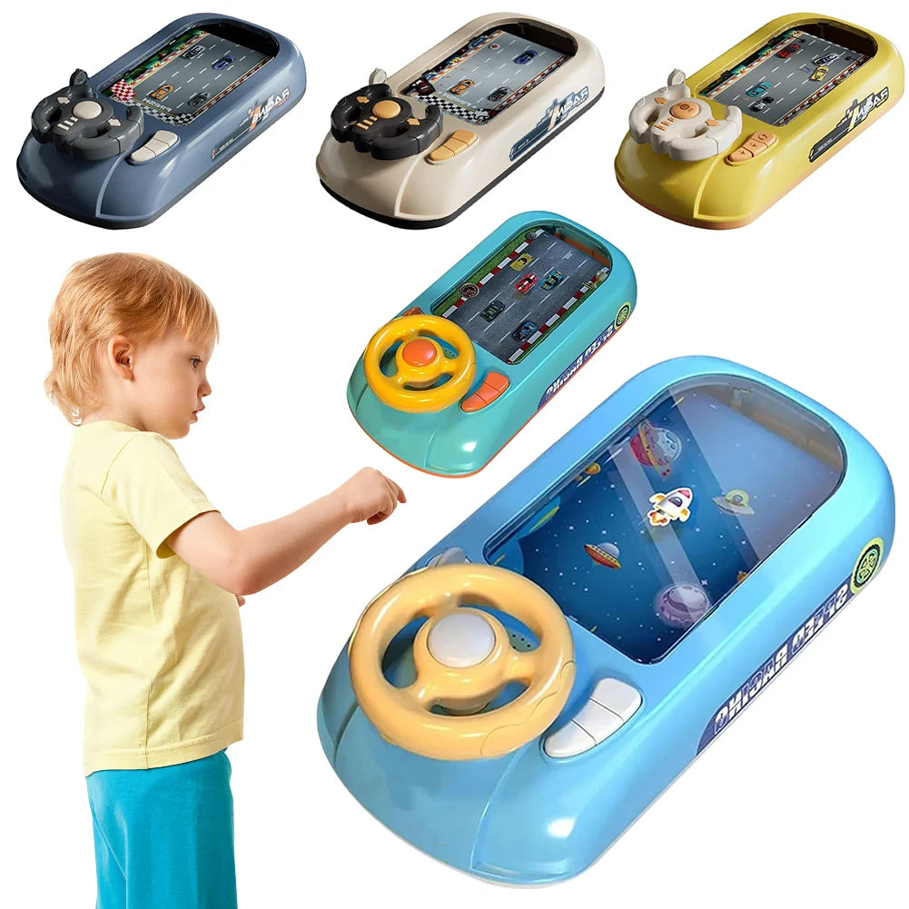 Toddler Simulated Driving Racing Car Game with Sound Interactive Simulation Racing Toy Car Racing Adventure Toy for Boys 4-6