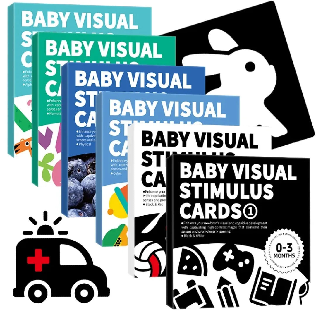 Montessori Baby High Contrast Visual Stimulation Flash Cards 0-36M