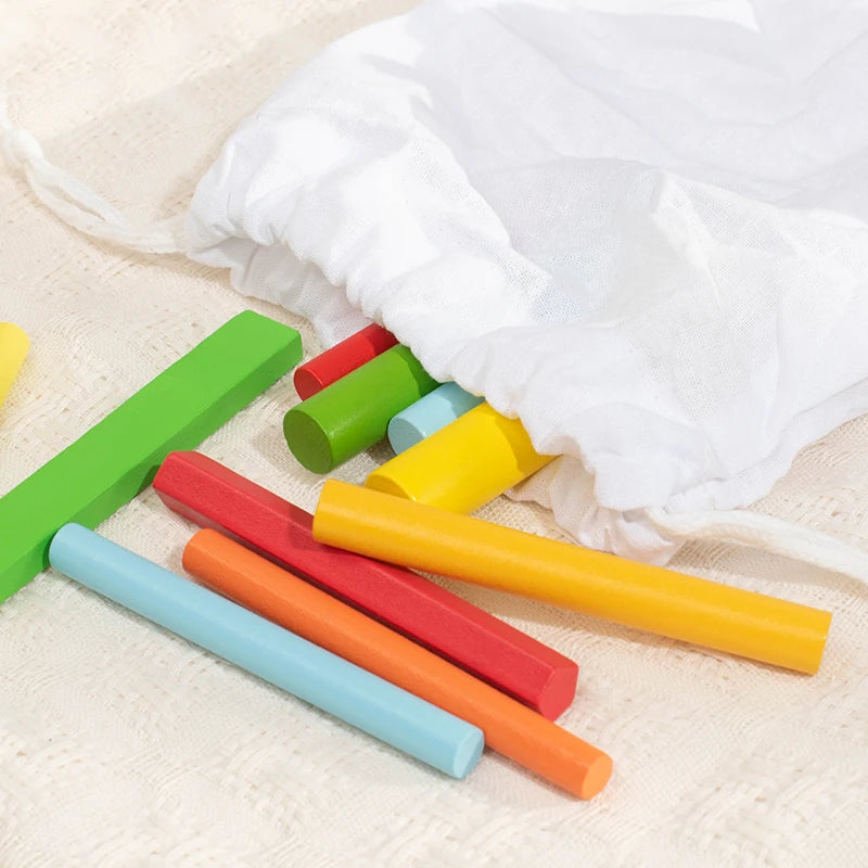Sharing Wooden Color and Shape Sorting Matching Game