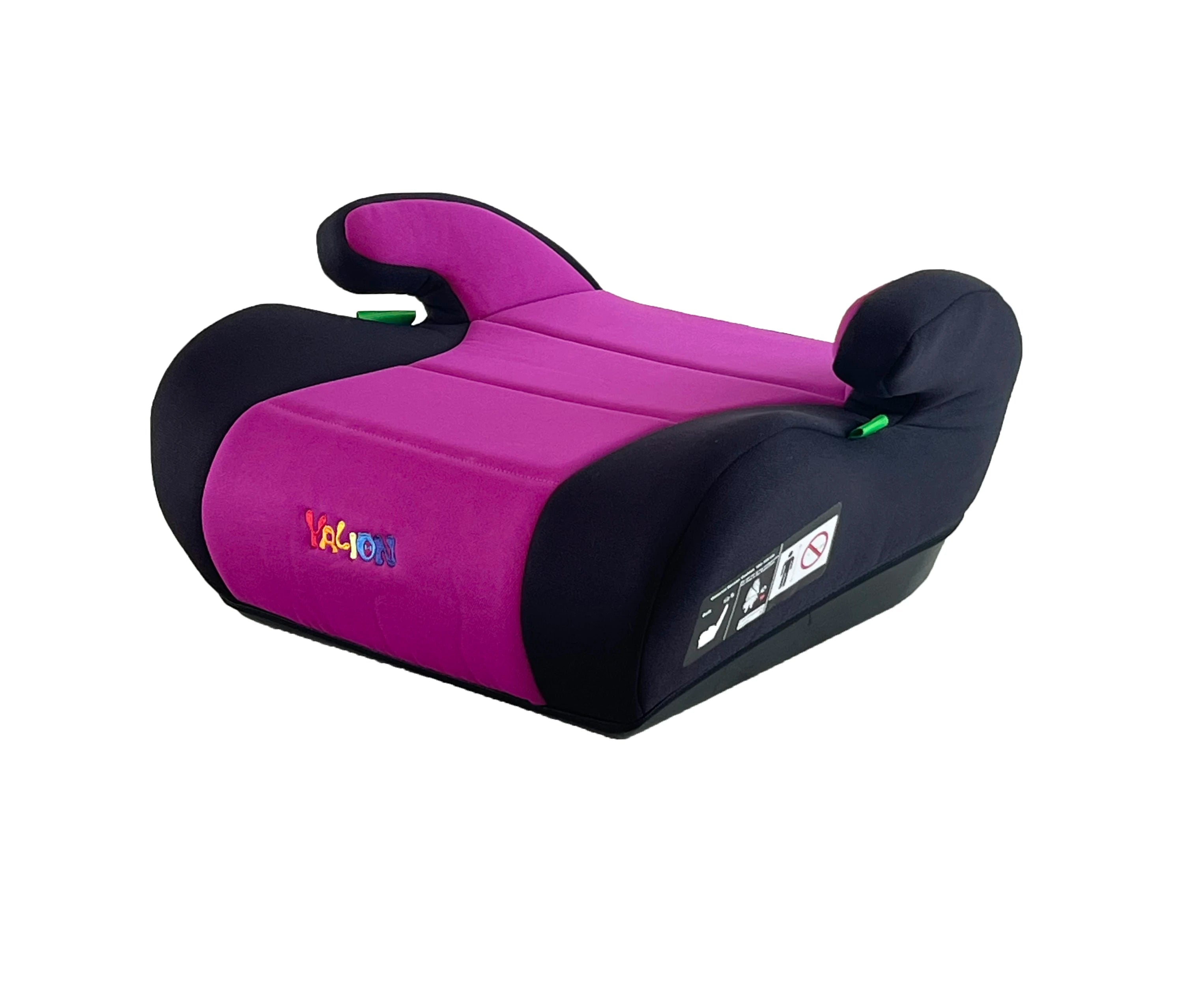 Yalion Portable Baby Car Safety Seat Booster Cushion, Suitable for Ages 6-10, 125- 150cm , 3-Point Safety Belt, Thickened Padding, Meets I-Size Standard Un Ece R 129/03