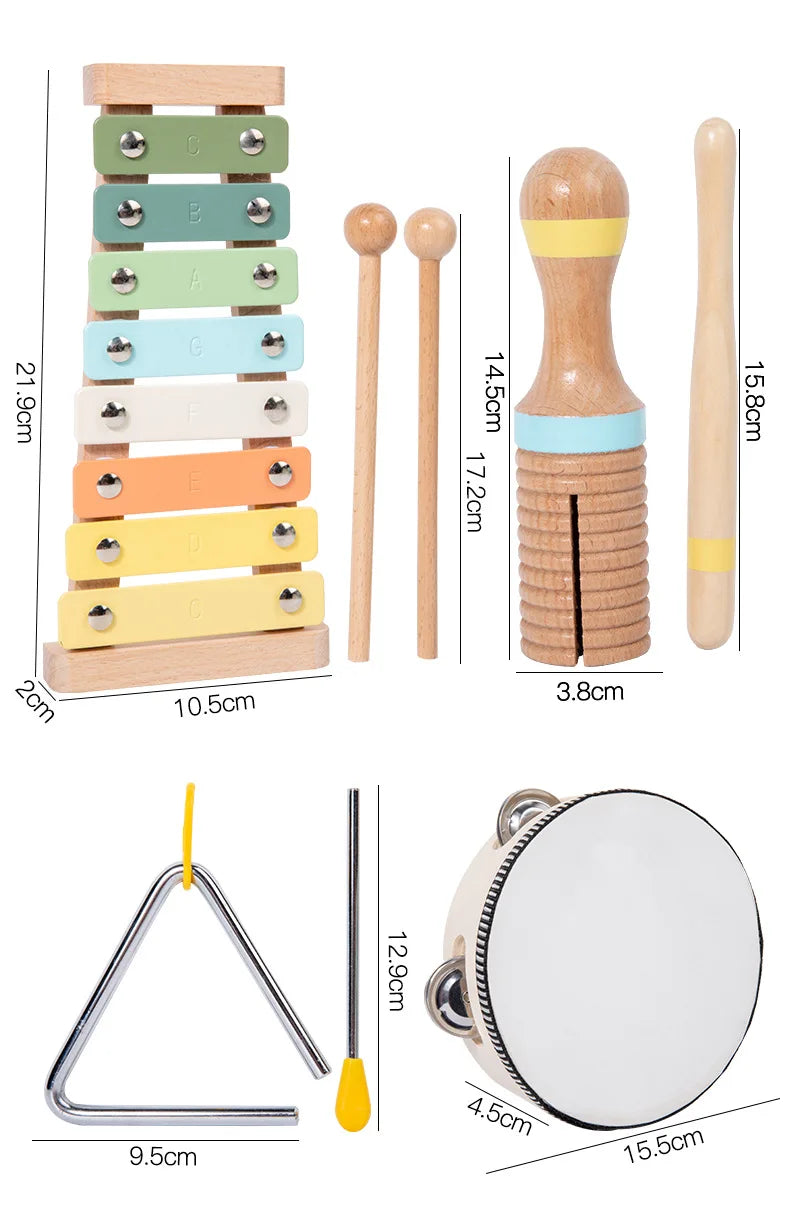 Montessori Wooden Musical Instruments Set for Toddlers